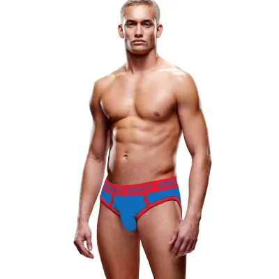 Baci Solid Jock Contrasting Jockstrap in Blue and Red