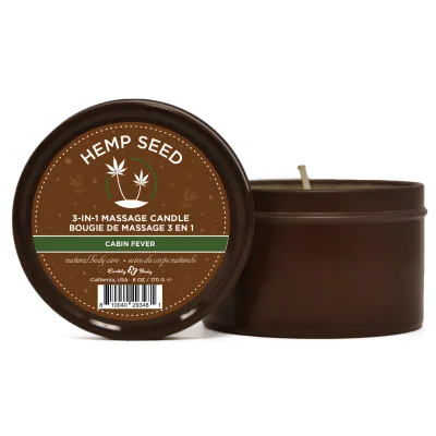 Hemp Seed 3 in 1 Massage Candle Cabin Fever 6oz 170 G