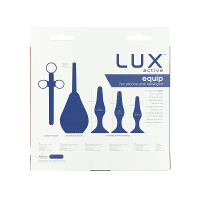 Lux Active Equip 7 piece Anal Training Kit Silicone Black