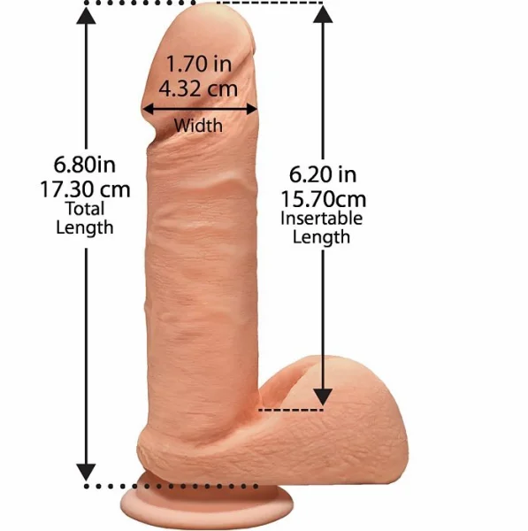 The D - Perfect D 7" Suction Cup Dildo by Doc Johnson - Vanilla