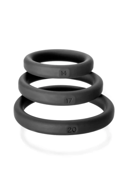 Perfect Fit Xact-Fit Silicone Cock Rings 3-Packs Incremental Sizes