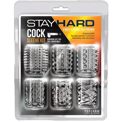 Stay Hard Cock Sleeve Kit in Clear