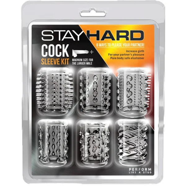 Stay Hard Cock Sleeve Kit in Clear