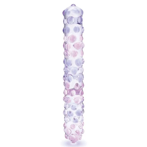 Gläs Purple Rose Nubby Glass Dildo