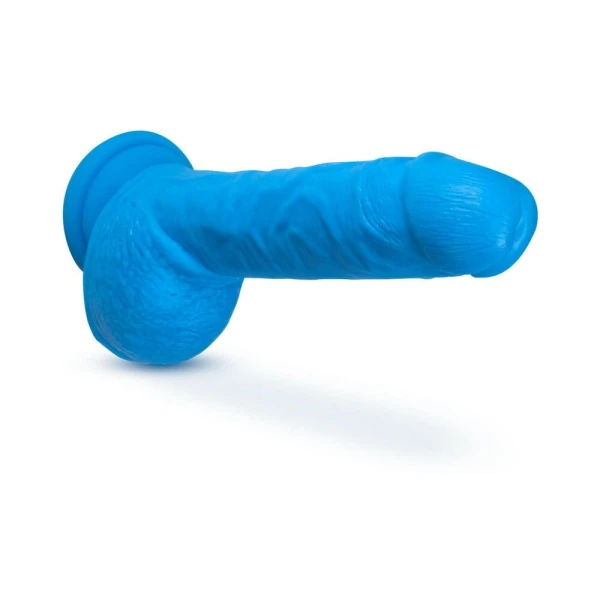 Neo Elite - 9-inch Silicone Dual-density Cock With Balls - Neon Blue — image 5 of 7