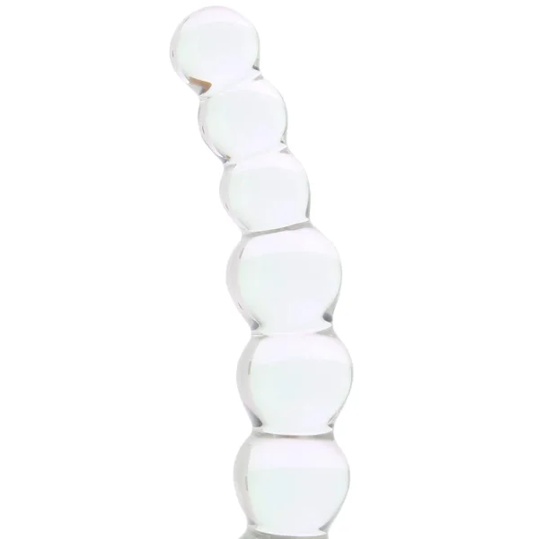 Gläs Curved Beaded Glass Dildo - Clear