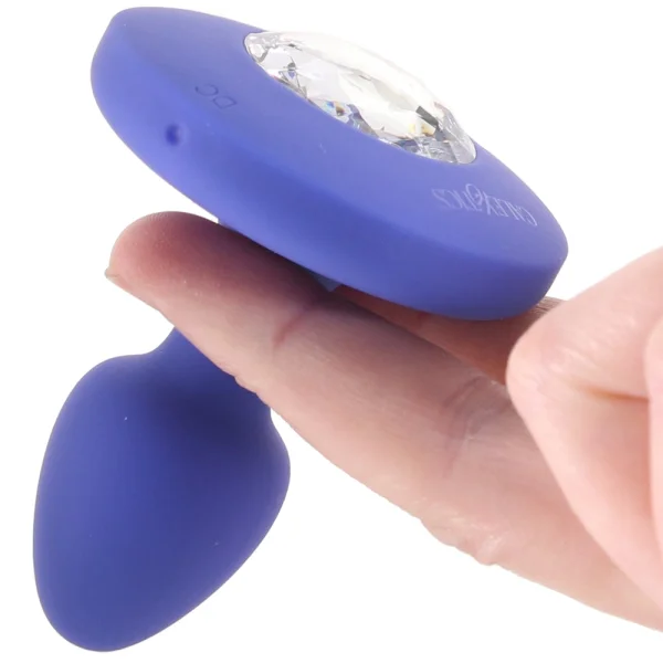 Cheeky Gems Silicone Rechargeable Vibrating Small Anal Probe By CalExotics - Blue