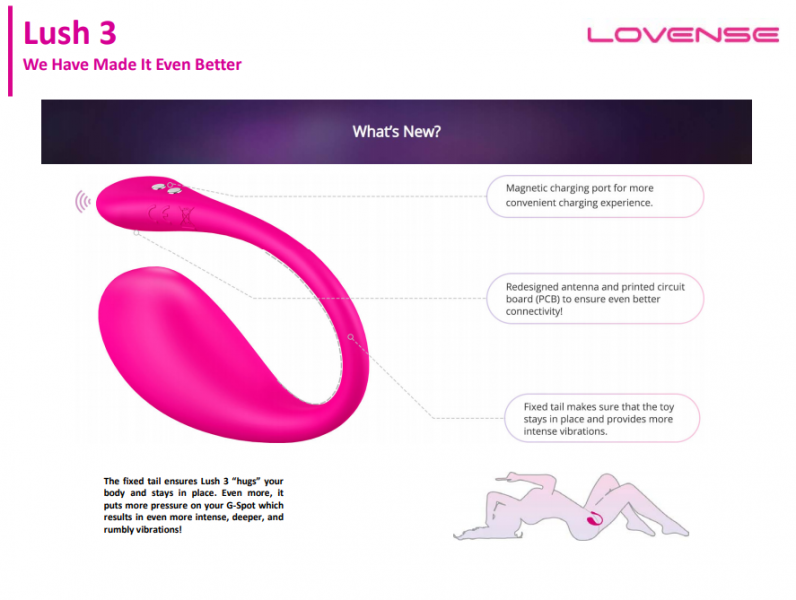 Lovense Lush 3 App Controlled Love Egg Vibrator