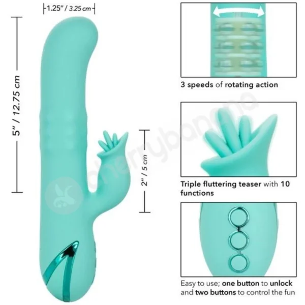 California Dreaming Bel Air Bombshell Rotating Action & Clit Stimulation Vibrator