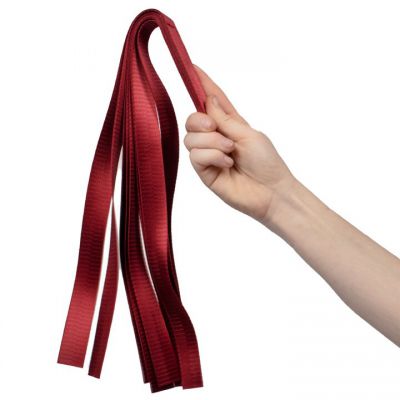 Bondara Cardinal Sin Red Grosgrain Ribbon Flogger 21 Inch