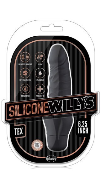6.25'' Vibrating Silicone Cock