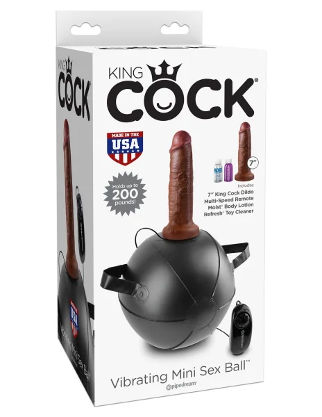 King Cock Vibrating Mini Sex Ball with 7 in. Dildo