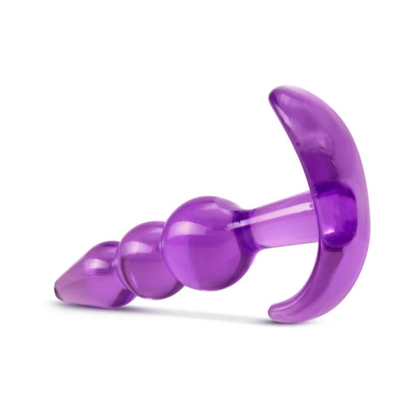 B Yours  Triple Bead Anal Plug Purple