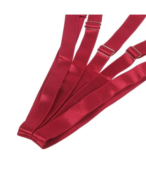 Bondara Siren Covet Red Satin Body Harness Teddy