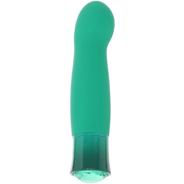 Oh My Gem Enchanting Rechargeable Waterproof Silicone Warming G-Spot Vibrator By Blush - Emerald
