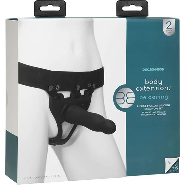 Body Extensions BE Daring 7" Hollow Silicone Strap-On System by Doc Johnson — image 16 of 21