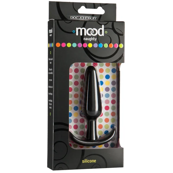 Mood Naughty Medium Silicone Butt Plug by Doc Johnson - Black — image 4 of 5