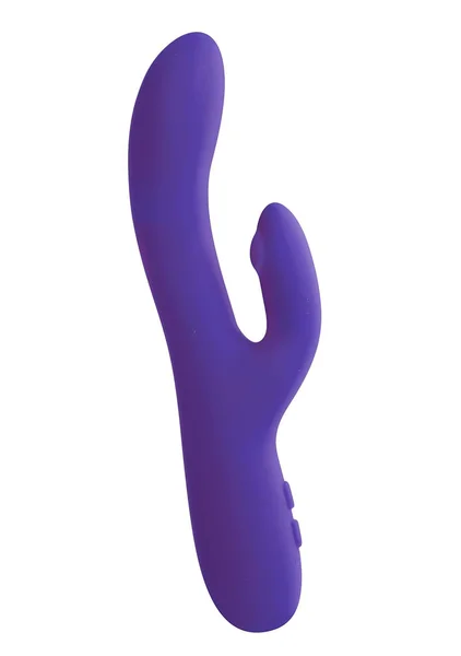 ROCKIE 12 Function Rechargeable Silicone Rabbit Style Vibrator By VeDO - Indigo — image 10 of 11