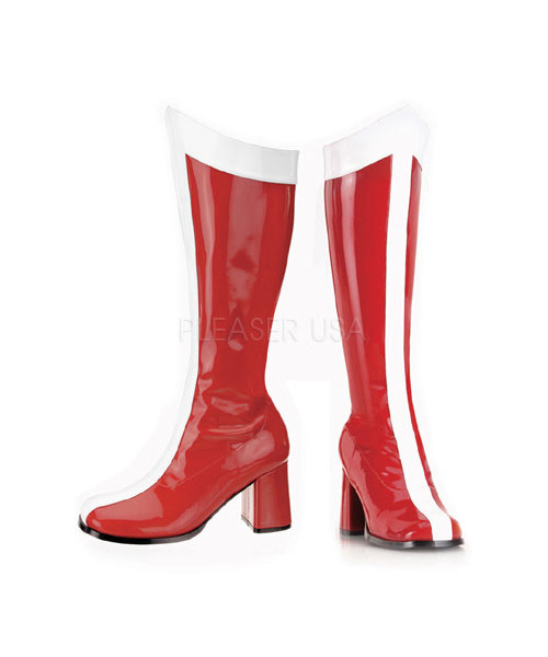 GOGO-305 - 3" Block Heel Wonder Woman BT, Super Hero, Side Zip