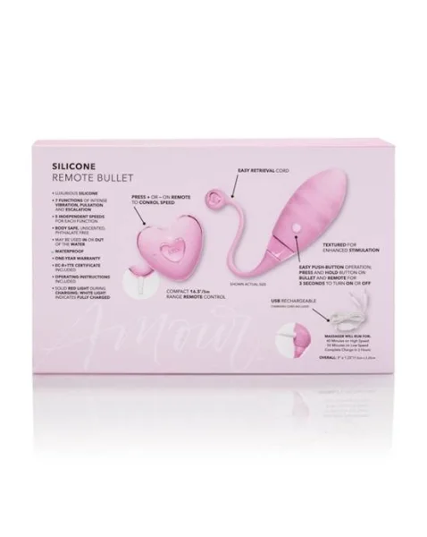 Amour Silicone Remote Bullet - Pink