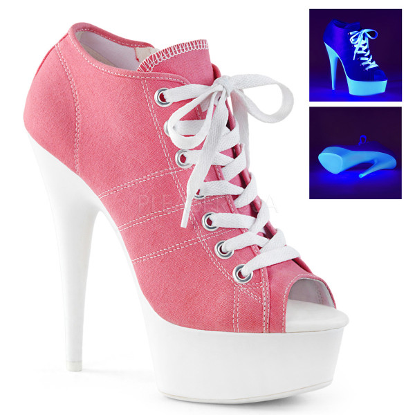 6 inches Heel,1 3/4 inches PF Open Toe Sneaker, Side Zip — image 9 of 20