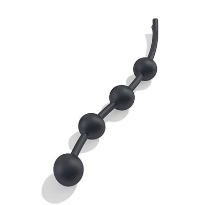 Mystim Booty Garland Black 30 cm Small Anal Beads with E Stim