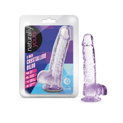 Naturally Yours 6 Inch Crystalline Dildo Amethyst