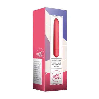Rocks Off Sugarboo Coral Crush Bullet Vibrator Red 3 5 Inch
