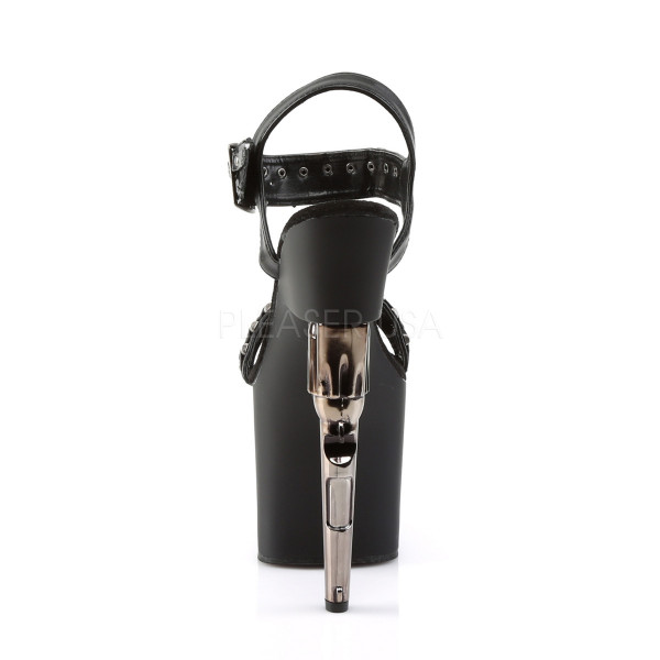 BONDGIRL-712 - 7 1/2" Gun Heel Ankle Strap P/F Sandal W/Bullet — image 8 of 8