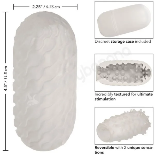 Boundless Reversible Nubby Stroker With Case