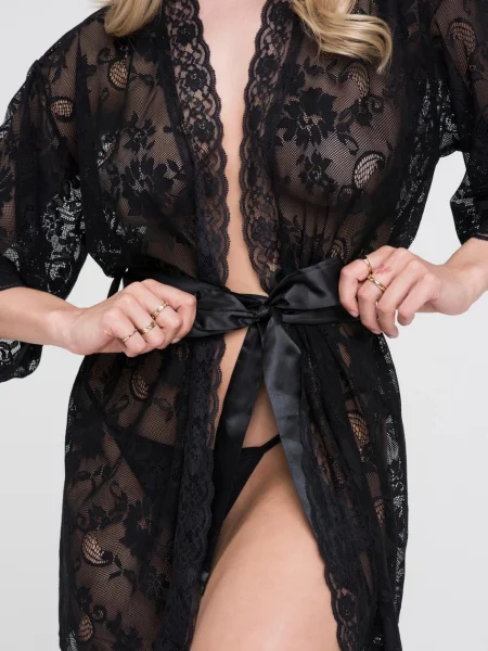 Lovehoney Flaunt Me Floral Lace Robe
