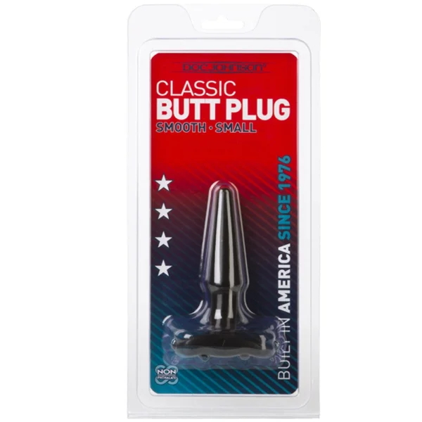 Classic Smooth Butt Plug Small Black
