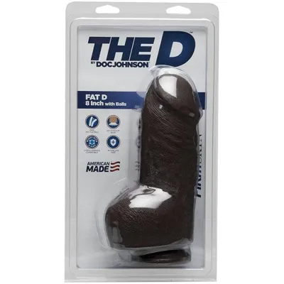 The D Fat D 8 Inch With Balls Firmskyn Chocolate