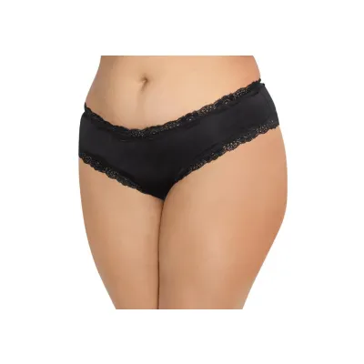 Open Back Panty 3x Black