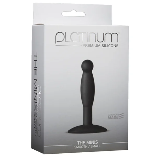 Platinum Premium Silicone The Mini's Smooth Small Butt Plug - Black — image 4 of 5