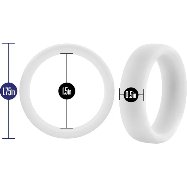 Performance Silicone Glo Pro Cock Ring By Blush Novelties - White Glow — image 8 of 10