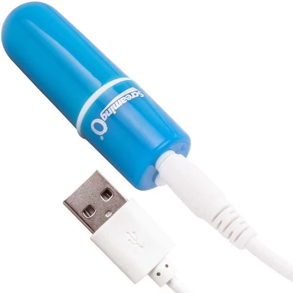 Charged CombO Kit #1 Silicone Cock Ring & Fingertip Sleeve By Screaming O - Blue — image 9 of 10