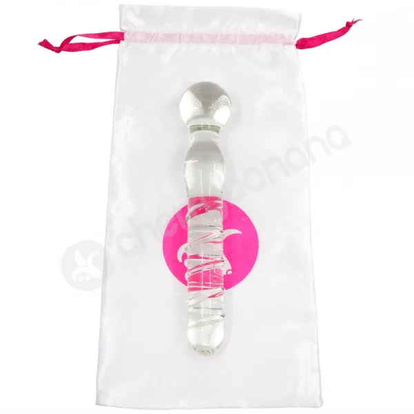 Crystal Pleasures Glass Happy Swirl Double Dildo