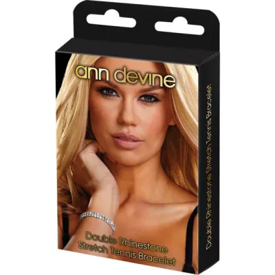 Ann Devine double rhinestone stretch tennis bracelet