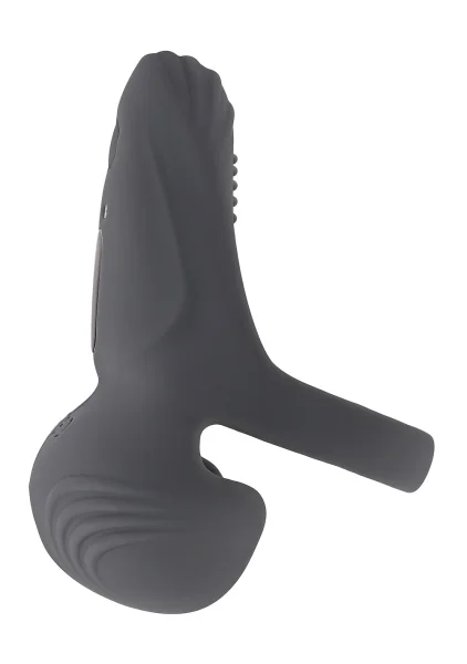 Gender X Undercarriage Rechargeable Silicone Waterproof Vibrating Cock Ring - Gray