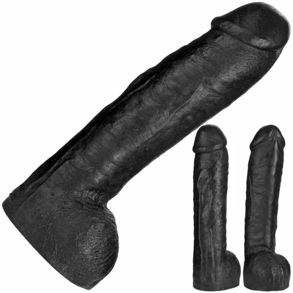 Doc Johnson Vac-U-Lock Realistic Hung 12" Cock - CodeBlack