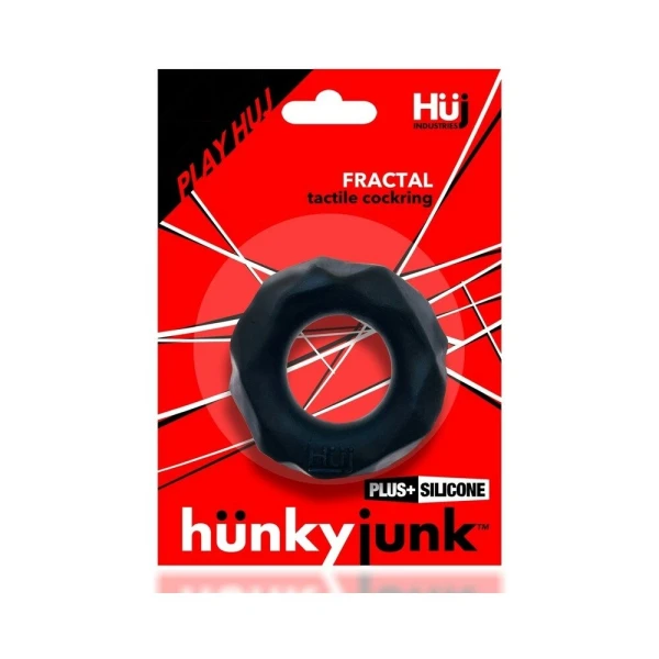 Cock Rings:  Hunkyjunk Fractal Tactile Cockring Tar Ice