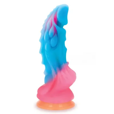 Alien Nation Dragon Silicone Glow in the Dark Creature Dildo Multicolor