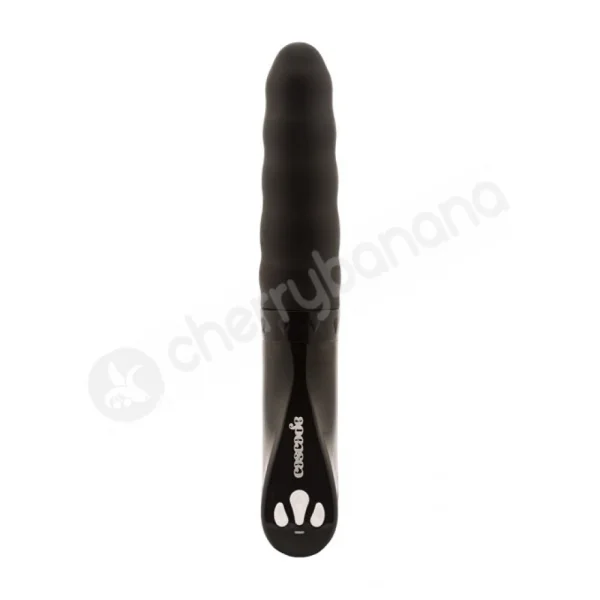 Cascade Wave Twilight Black Self Lubricating Vibrator