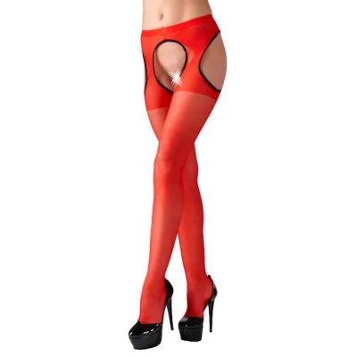 Suspender Tights Red L xl L xl