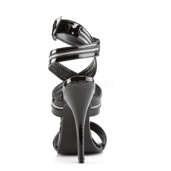 DOMINA-119 - 6" Zipper-Inlaid Wrap-Around Sandal — image 4 of 4