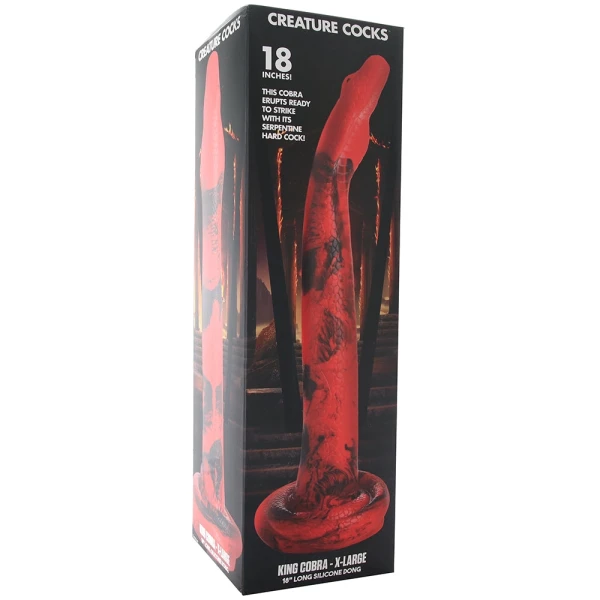 King Cobra X-Large 18" Long Silicone Suction Cup Dildo By Creature Cocks