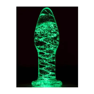 Lucent Glow In The Dark Glass Butt Plug