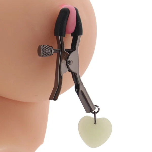 Bound Adjustable G3 Glow In The Dark Nipple Clamps by NS Novelties - Gunmetal