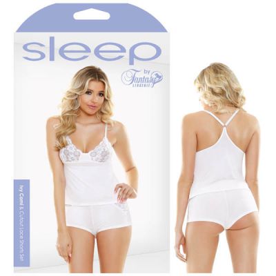 Cami Cutout Lace Shorts Set M L